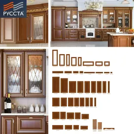 Facade systems for kitchen cabinet furniture